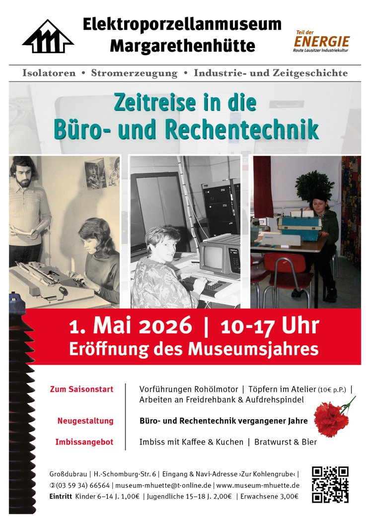 1. Mai 2026, 2026_Saisoneröffnung, Zeitreise in Büro und Rechentechnik