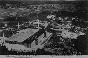 Luftaufnahme H. Schomburg & Söhne Akt.-Ges. Porzellanfabriken Margarethenhütte Sachsen
